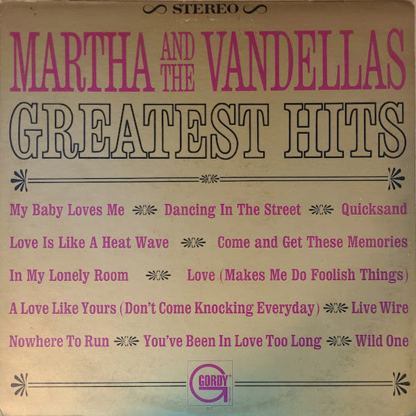Martha And The Vandellas - Greatest Hits - VG+ LP Record 1966 Gordy Stereo USA Original Vinyl - Soul / R&B - Shuga Records