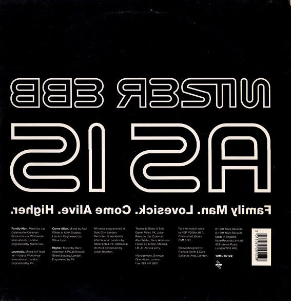 Nitzer Ebb - As Is - Mint- 12" EP Record 1991 Mute UK Vinyl - Electronic / Industrial / EBM - Shuga Records