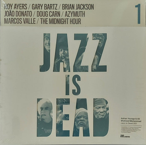 Adrian Younge / Ali Shaheed Muhammad / Roy Ayers / Gary Bartz / Brian Jackson / João Donato / Doug Carn / Azymuth / Marcos Valle / The Midnight Hour - Jazz Is Dead 1 - Mint- LP Record 2021 Vinyl Me, Please 180 gram Aqua Vinyl & Numbered - Jazz - Shuga Records