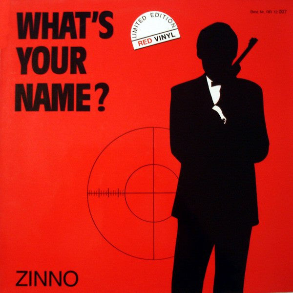 Zinno - What's Your Name (007 James Bond Theme From Dr. No) - VG+ 12" Single Record 1985 Rush Germany Red Vinyl - Synth-pop / Disco - Shuga Records
