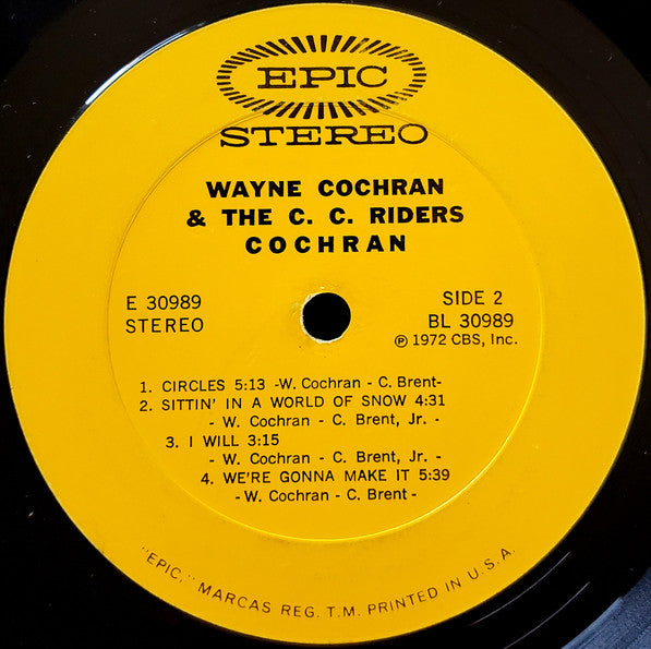Wayne Cochra & The C.C. Riders - Cochran - VG+ LP Record 1970 Bethlehem USA Original Vinyl - Jazz / Funk / Big Band - Shuga Records
