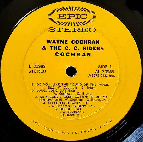 Wayne Cochra & The C.C. Riders - Cochran - VG+ LP Record 1970 Bethlehem USA Original Vinyl - Jazz / Funk / Big Band - Shuga Records