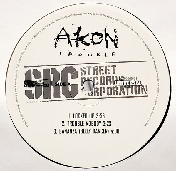 Akon - Trouble - Mint- 2 LP Record 2003 Universal Street USA Promo Vinyl - R&B / Hip Hop - Shuga Records