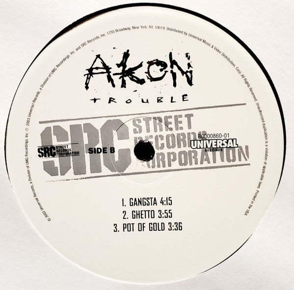 Akon - Trouble - Mint- 2 LP Record 2003 Universal Street USA Promo Vinyl - R&B / Hip Hop - Shuga Records