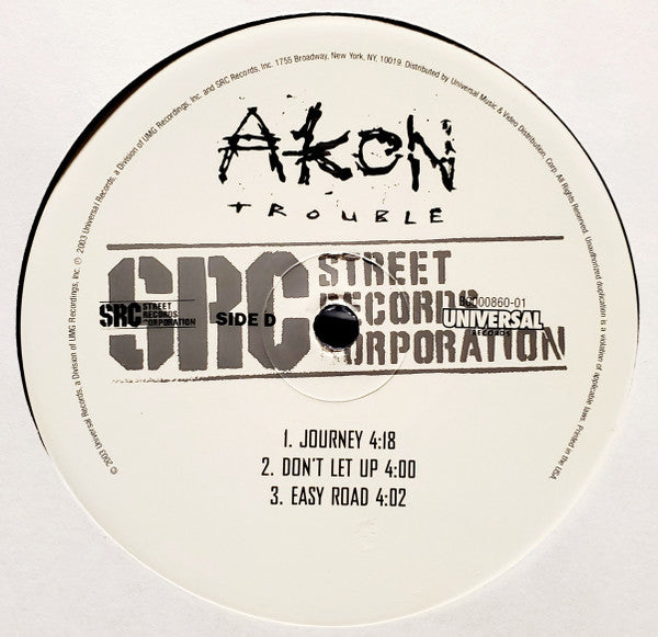 Akon - Trouble - Mint- 2 LP Record 2003 Universal Street USA Promo Vinyl - R&B / Hip Hop - Shuga Records