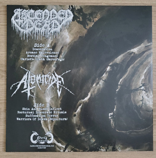 Ascended Dead / Atomicide - Split Album - New EP Record 2021 Dark Descent USA Clear Vinyl, 3x Inserts, 2x Stickers & Download - Death Metal - Shuga Records