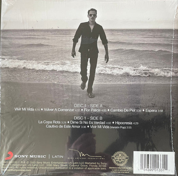 Marc Anthony - 3.0 - Mint- LP Record 2021 Sony Target Exclusive Clear With Black Vinyl - Latin / Salsa - Shuga Records