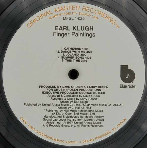 Earl Klugh - Finger Paintings (1977) - VG+ LP Record 1980 Mobile Fidelity Sound Lab Blue Note Japan MFSL Vinyl - Jazz / Jazz-Funk - Shuga Records