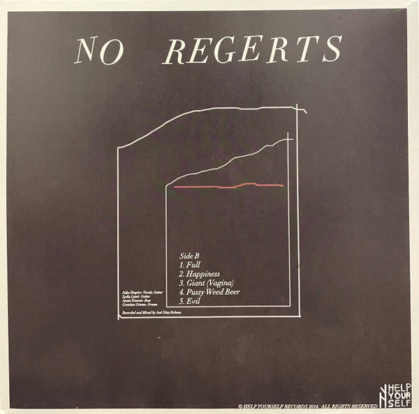 Chastity Belt - No Regerts (2013) - New (Opened to confirm color) LP Record 2023 Suicide Squeeze Clear with Black Smoke Vinyl (350 Made) - Indie Rock - Shuga Records