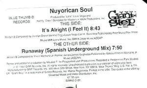 Nuyorican Soul – It's Alright (I Feel It) / Runaway - VG+ 12" Single Record 1997 Blue Thumb Giant Step USA White Label Vinyl - House / Latin