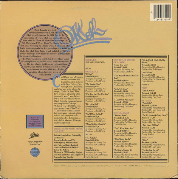 Various - OKeh Soul - Mint- 2 LP Record 1982 Epic USA Vinyl - Soul / Funk / R&B - Shuga Records