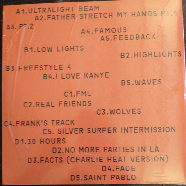 Kanye West - The Life Of Pablo (2016) - New (Opened to verify press & color) 2 LP Record 2021 Self Released Orange Vinyl & Insert - Hip Hop / Pop Rap - Shuga Records