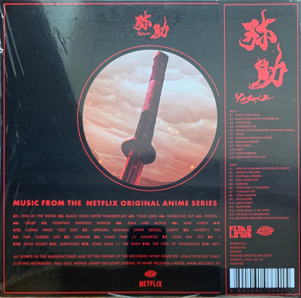 Flying Lotus フライング・ロータス – Yasuke - New LP Record 2021 Warp UK Red Vinyl, OBO & Download - Hip Hop / Abstract / Soundtrack - Shuga Records