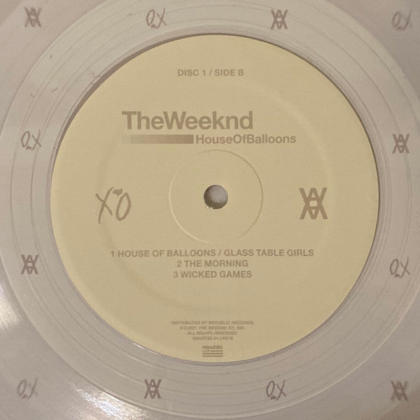 The Weeknd - House Of Balloons (2011) - New 2 LP Record 2024 XO Republic Clear Vinyl - Contemporary R&B - Shuga Records