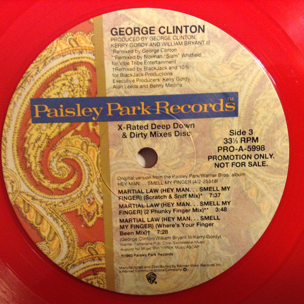 George Clinton – Martial Law (Hey Man... Smell My Finger) - Mint- 2x 12" Single Record 1993 Paisley Park USA Promo Green & Red Vinyl - Funk / P.Funk - Shuga Records