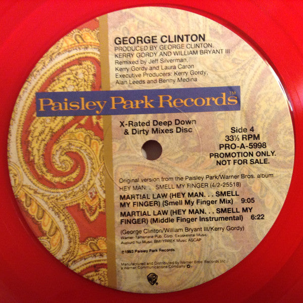 George Clinton – Martial Law (Hey Man... Smell My Finger) - Mint- 2x 12" Single Record 1993 Paisley Park USA Promo Green & Red Vinyl - Funk / P.Funk - Shuga Records