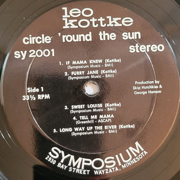Leo Kottke - Circle 'Round The Sun - VG+ LP Record 1970 Symposium Music Minnesota USA Original Vinyl - Folk - Shuga Records