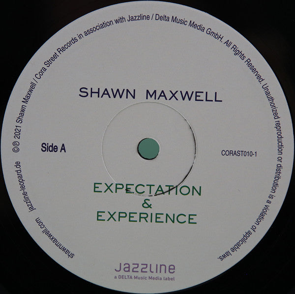 Signed Autographed - Shawn Maxwell - Expectation & Experience - Mint- LP Record Cora Street Jazzline Germany Vinyl - Chicago Jazz / Fusion - Shuga Records