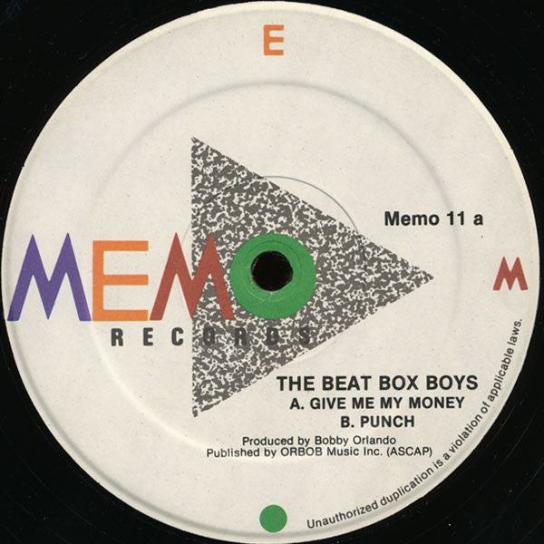 The Beat Box Boys - Give Me My Money! - VG+ 12" Single Record 1984 Memo USA Vinyl - Hip Hop / Electro