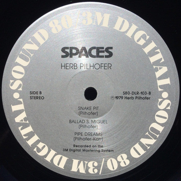 Herb Pilhofer - Spaces - VG+ LP Record 1979 Sound 80 USA Private Minneapolis Vinyl - Jazz / Fusion / Jazz-Funk - Shuga Records