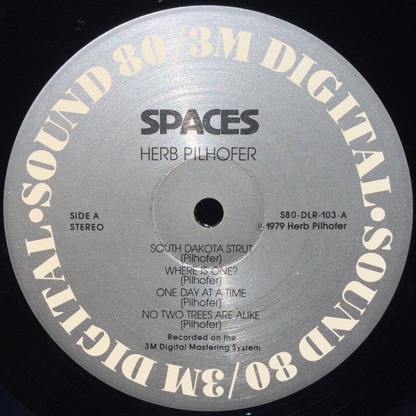 Herb Pilhofer - Spaces - VG+ LP Record 1979 Sound 80 USA Private Minneapolis Vinyl - Jazz / Fusion / Jazz-Funk - Shuga Records