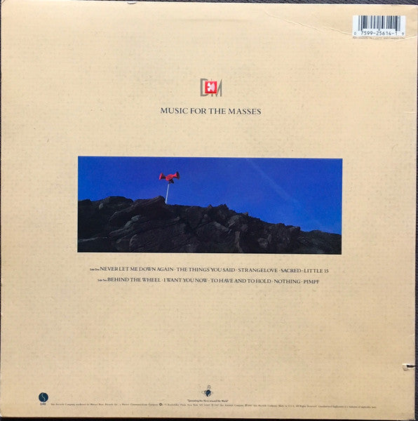 Depeche Mode - Music For The Masses - VG+ LP Record 1987 Sire Mute USA Vinyl - Pop Rock / Synth-pop - Shuga Records