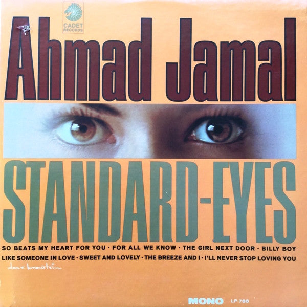 Ahmad Jamal - Standard-Eyes - VG+ LP Record 1967 Cadet USA Mono Original Vinyl - Jazz / Soul-Jazz - Shuga Records