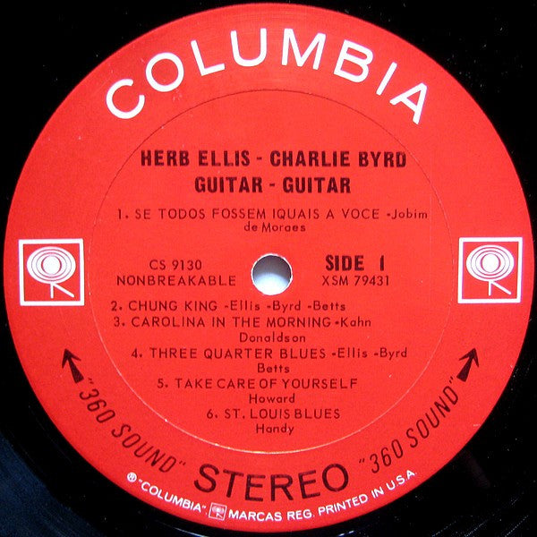 Herb Ellis & Charlie Byrd - Guitar/Guitar - VG+ LP Record 1965 Columbia USA Vinyl - Latin Jazz / Bossa Nova - Shuga Records