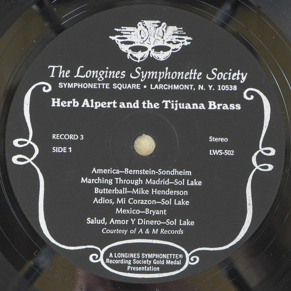 Herb Alpert And The Tijuana Brass - A Treasury Of Herb Alpert And The Tijuana Brass Plus Selections From The Baja Marimba Band - VG+ 5 LP Record Box Set 1966 Longines Symphonette Society USA Vinyl - Latin Jazz / Pop - Shuga Records