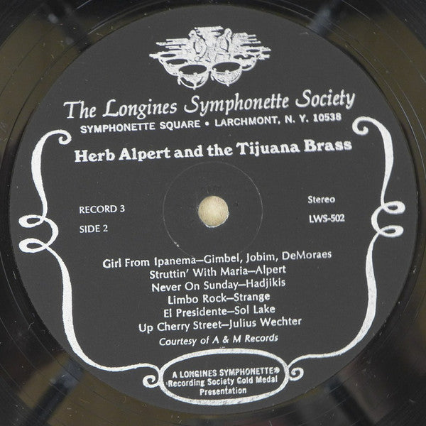 Herb Alpert And The Tijuana Brass - A Treasury Of Herb Alpert And The Tijuana Brass Plus Selections From The Baja Marimba Band - VG+ 5 LP Record Box Set 1966 Longines Symphonette Society USA Vinyl - Latin Jazz / Pop - Shuga Records