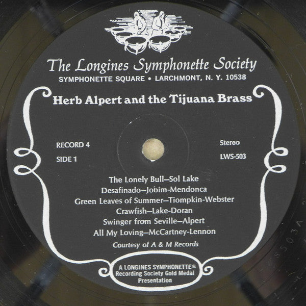 Herb Alpert And The Tijuana Brass - A Treasury Of Herb Alpert And The Tijuana Brass Plus Selections From The Baja Marimba Band - VG+ 5 LP Record Box Set 1966 Longines Symphonette Society USA Vinyl - Latin Jazz / Pop - Shuga Records