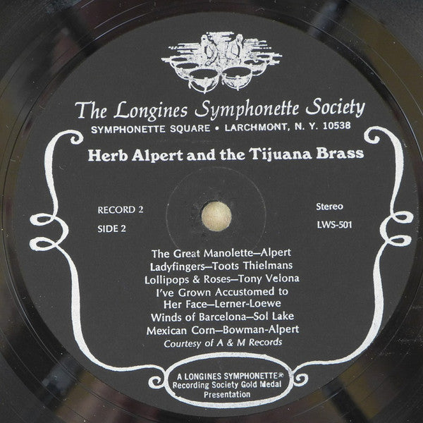 Herb Alpert And The Tijuana Brass - A Treasury Of Herb Alpert And The Tijuana Brass Plus Selections From The Baja Marimba Band - VG+ 5 LP Record Box Set 1966 Longines Symphonette Society USA Vinyl - Latin Jazz / Pop - Shuga Records