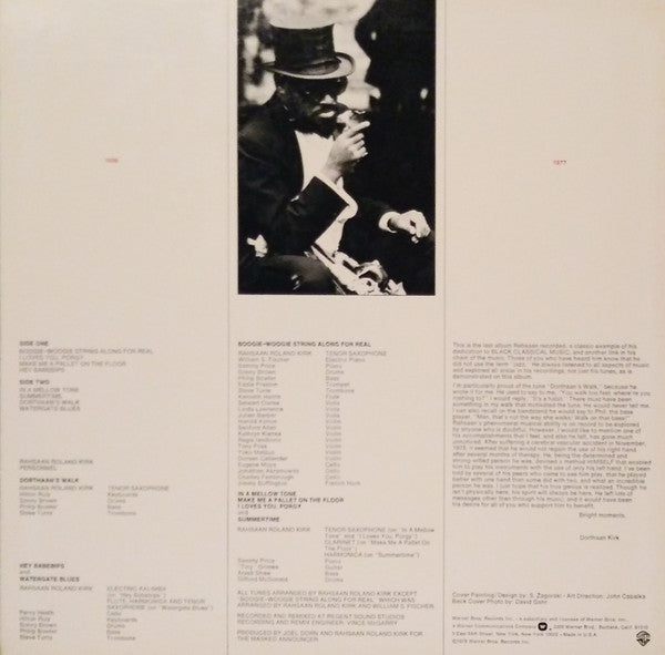 Rahsaan Roland Kirk - Boogie-Woogie String Along For Real - VG+ LP Record 1978 Warner USA Vinyl - Jazz / Post Bop - Shuga Records