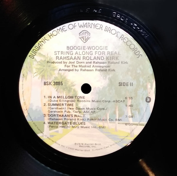 Rahsaan Roland Kirk - Boogie-Woogie String Along For Real - VG+ LP Record 1978 Warner USA Vinyl - Jazz / Post Bop - Shuga Records