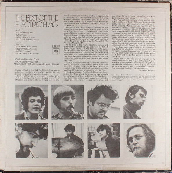 The Electric Flag - The Best Of - VG+ LP Record 1971 Columbia USA Vinyl - Rock / Blues Rock / Hard Rock - Shuga Records