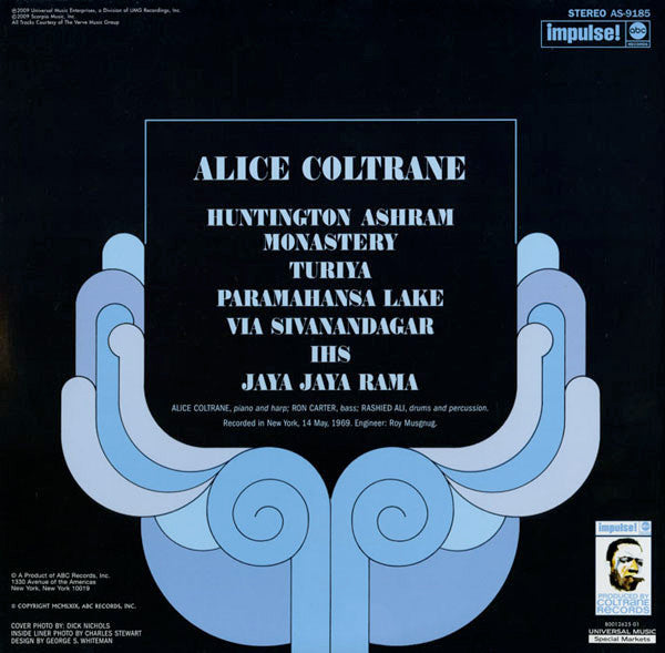 Alice Coltrane - Huntington Ashram Monastery (1969) - Mint- LP Record 2009 Impulse! USA 180 gram Vinyl - Jazz / Free Jazz / Fusion