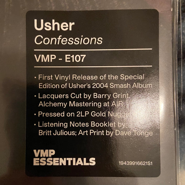 Usher – Confessions (2004) - New 2 LP Record 2021 Arista Vinyl Me, Please Gold Nugget Vinyl & Insert - R&B / Hip Hop - Shuga Records