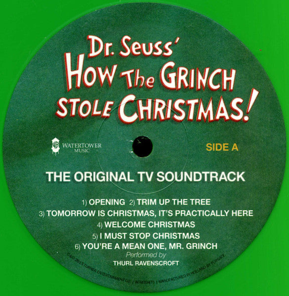 Dr. Seuss - How The Grinch Stole Christmas (1966) - Mint- LP Record 2021 WaterTower Target Exclusive Green Vinyl - Soundtrack / Holiday / Christmas - Shuga Records
