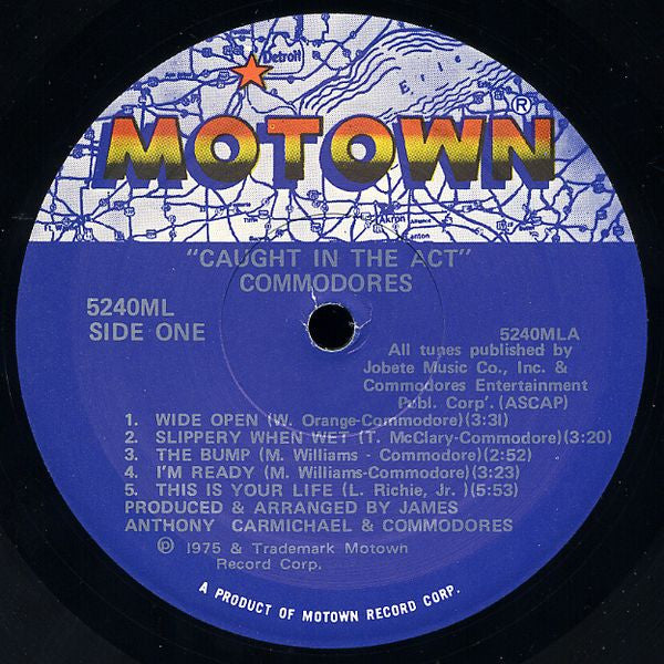 Commodores - Caught In The Act (1975) - VG+ LP Record 1982 Motown USA Vinyl - Soul / Funk - Shuga Records