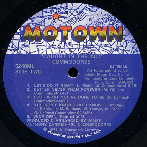 Commodores - Caught In The Act (1975) - VG+ LP Record 1982 Motown USA Vinyl - Soul / Funk - Shuga Records