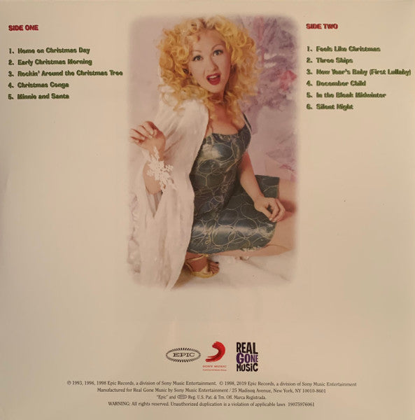 Cyndi Lauper - Merry Christmas... Have A Nice Life (1998) - Mint- LP Record 2021 Real Gone Music Candy Cane Swirl - Holiday / Pop - Shuga Records