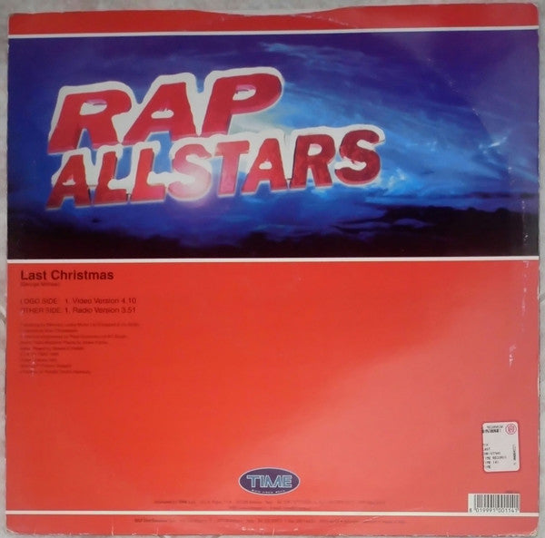 Rap Allstars Feat Leroy Daniels - Last Christmas - Mint- 12" Single Record 1998 TIME Italy Vinyl - Pop Rap / Holiday - Shuga Records