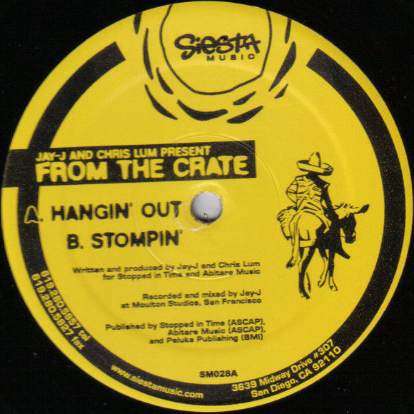 Jay-J And Chris Lum - From The Crate - VG+ 12" Single Record 2001 Siesta Music Vinyl - Deep House / Tech House - Shuga Records
