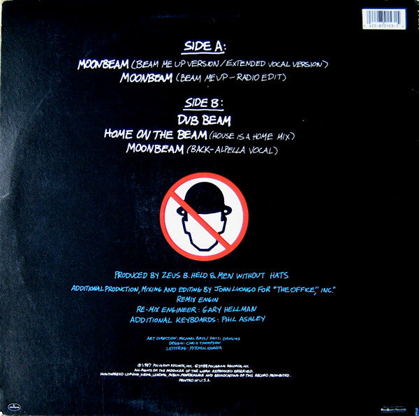 Men Without Hats – Moonbeam - Mint- 12" Single Record 1988 Mercury USA Vinyl - Synth-pop - Shuga Records