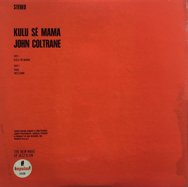 John Coltrane - Kulu Sé Mama (1966) - VG+ LP Record 1971 Impulse! USA Vinyl (Red/Black labels w/ ®) - Free Jazz / Bop - Shuga Records