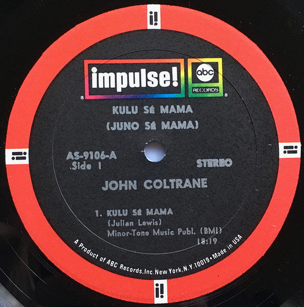 John Coltrane - Kulu Sé Mama (1966) - VG+ LP Record 1971 Impulse! USA Vinyl (Red/Black labels w/ ®) - Free Jazz / Bop - Shuga Records