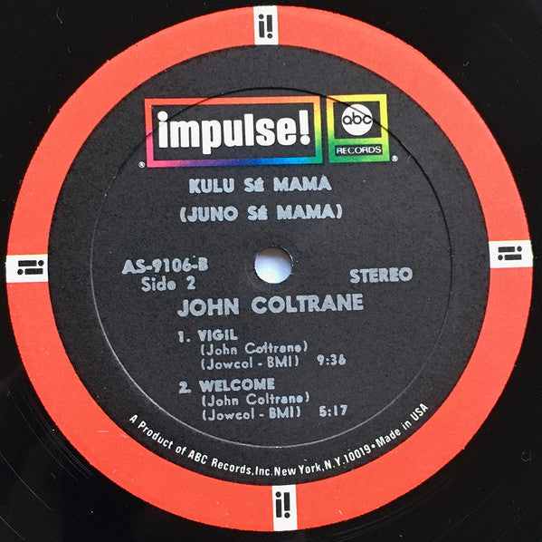 John Coltrane - Kulu Sé Mama (1966) - VG+ LP Record 1971 Impulse! USA Vinyl (Red/Black labels w/ ®) - Free Jazz / Bop - Shuga Records