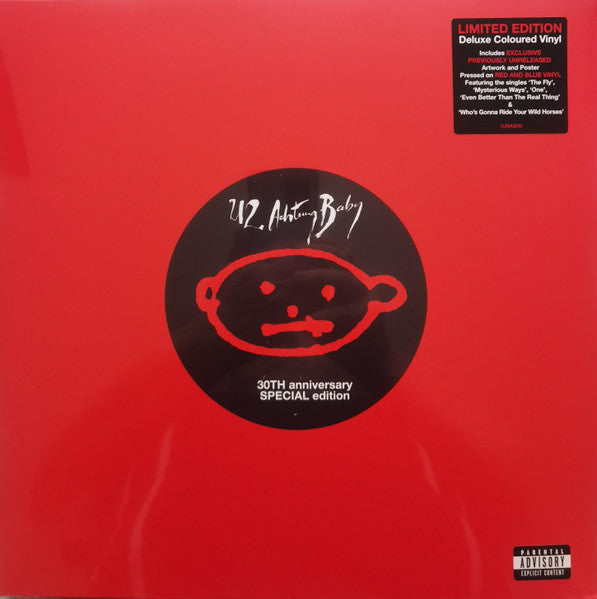 U2 - Achtung Baby (1991) - New 2 LP Record 2021 Island Red & Blue Vinyl, Booklet, Poster & Numbered - Pop Rock - Shuga Records