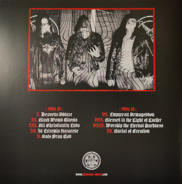 Archgoat - Worship The Eternal Darkness - Mint- LP Record 2021 Debemur Morti France Blood Red & Black Spinner Effect Vinyl, Poster, Insert & Download - Black Metal / Thrash - Shuga Records
