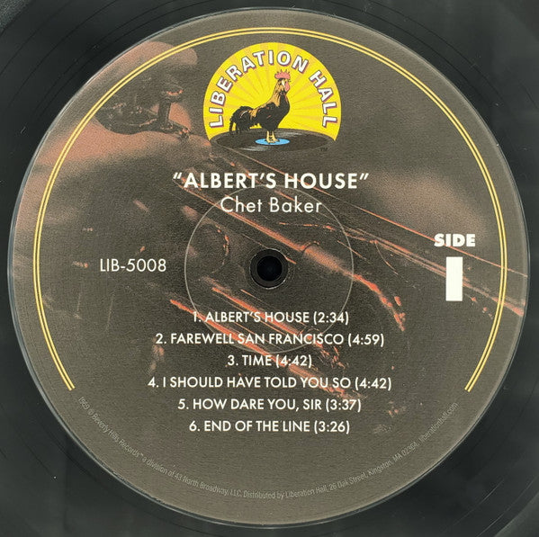 Chet Baker - Albert's House (1969) - New LP Record Store Day Black Friday 2021 Liberation Hall Vinyl - Jazz / Cool Jazz - Shuga Records